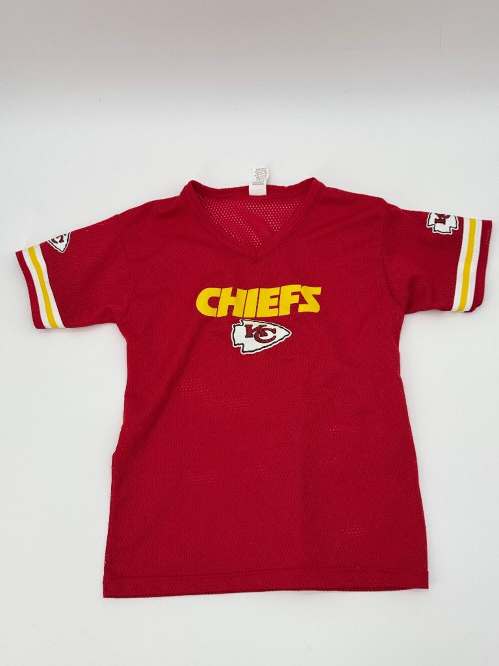 Franklin Kansas City Chiefs V-Neck Football Jersey Youth Medium Red Gameday Y2K